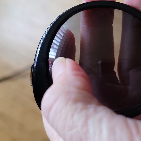 Prada Women's Black Oval Sunglasses With Black Jeweled Arms - Picture 11 of 16